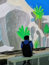 Visite de l'exposition David Hockney à la Fondation Louis Vuitton - secteur 94G15