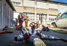 Exercice incendie avec les sapeurs-pompiers de Paris