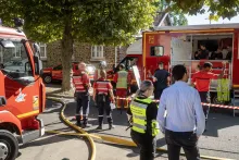 Exercice incendie avec les sapeurs-pompiers de Paris