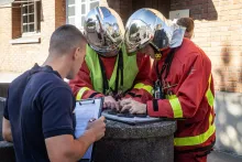 Exercice incendie avec les sapeurs-pompiers de Paris